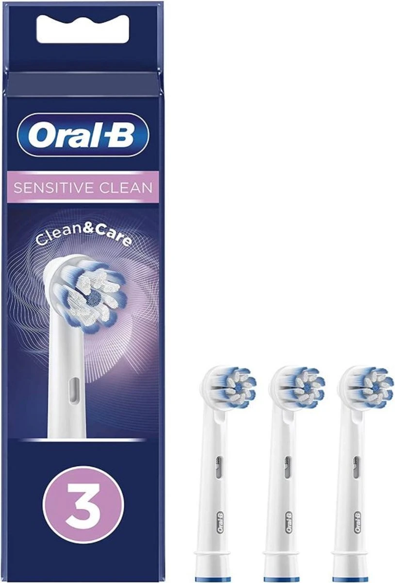 Oral B Oral-B Sensitive Clean Opzetborstels - 3 Stuks - CleanMaximiser 1 Oral B Oral-B Sensitive Clean Opzetborstels - 3 Stuks - CleanMaximiser