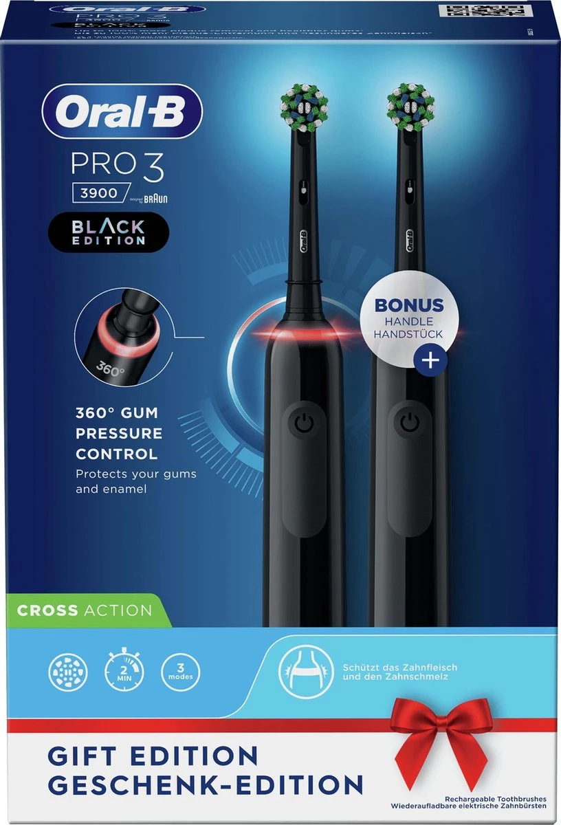 Oral B Oral-B Pro 3 3900 - Elektrische Tandenborstels Duoverpakking 9 Oral B Oral-B Pro 3 3900 - Elektrische Tandenborstels Duoverpakking - Afbeelding 9