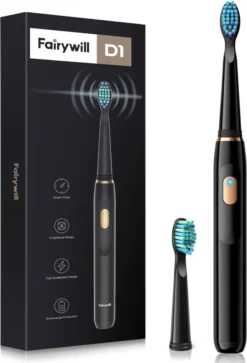 Fairywill D1 Elektrische Tandenborstel Set Met 2x Borstelopzetstuk