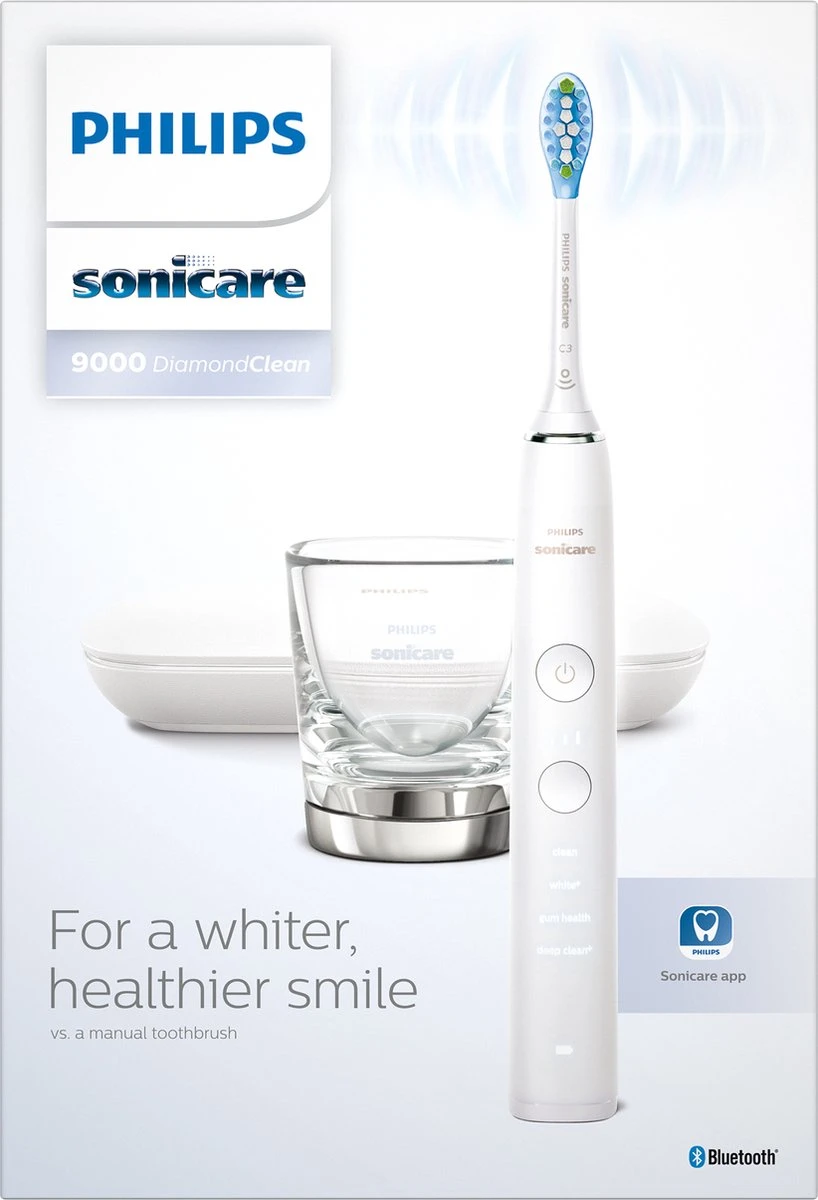 Philips Sonicare DiamondClean HX9911/27 - Elektrische Tandenborstel - Wit 4 Philips Sonicare DiamondClean HX9911/27 - Elektrische Tandenborstel - Wit - Afbeelding 4