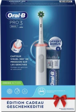 Oral B Oral-B Pro 3 3800 - Wit - Elektrische Tandenborstel Met Gratis Tandpasta