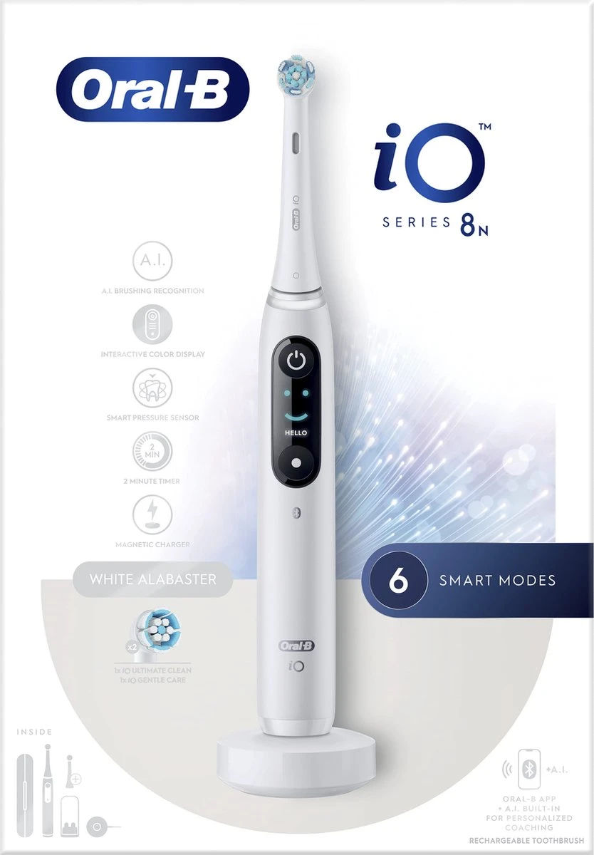Oral B Oral-B IO 8N - White - Elektrische Tandenborstel - Ontworpen Door Braun 2 Oral B Oral-B IO 8N - White - Elektrische Tandenborstel - Ontworpen Door Braun - Afbeelding 2