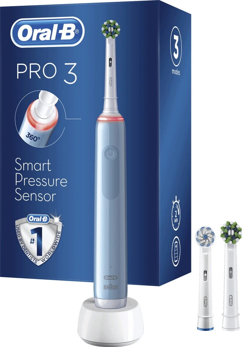 Oral B Oral-B Pro 3 3770 - Elektrische Tandenborstel - Blauw 1 Oral B Oral-B Pro 3 3770 - Elektrische Tandenborstel - Blauw