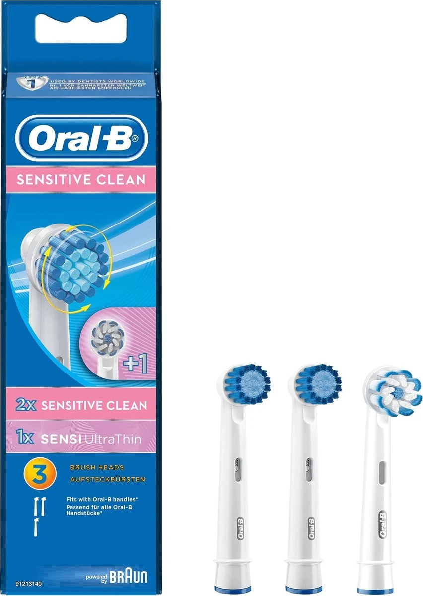 Oral B Ral B Opzetborstel Sensitive Clean 3 Stuks 1 Oral B Ral B Opzetborstel Sensitive Clean 3 Stuks