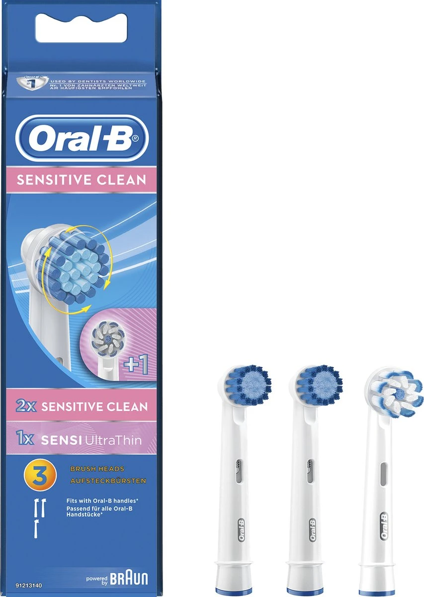 Oral B Ral B Opzetborstel Sensitive Clean 3 Stuks 9 Oral B Ral B Opzetborstel Sensitive Clean 3 Stuks - Afbeelding 9
