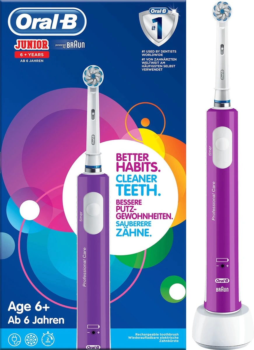 Oral B Oral-B Junior - Elektrische Tandenborstel - Paars 12 Oral B Oral-B Junior - Elektrische Tandenborstel - Paars - Afbeelding 12