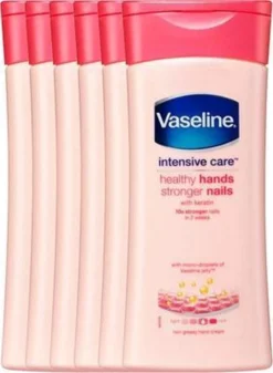 Vaseline® Vaseline Healthy Hands & Stronger Nails - 6 X 200 Ml - Handcrème - Voordeelverpakking