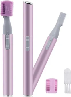 Own Commerce - Precisietrimmer - Roze - Eenvoudig Gezichtshaar Verwijderen - Wenkbrauw Trimmer - Inclusief Opzetborstel - Wenkbrauw Epilator