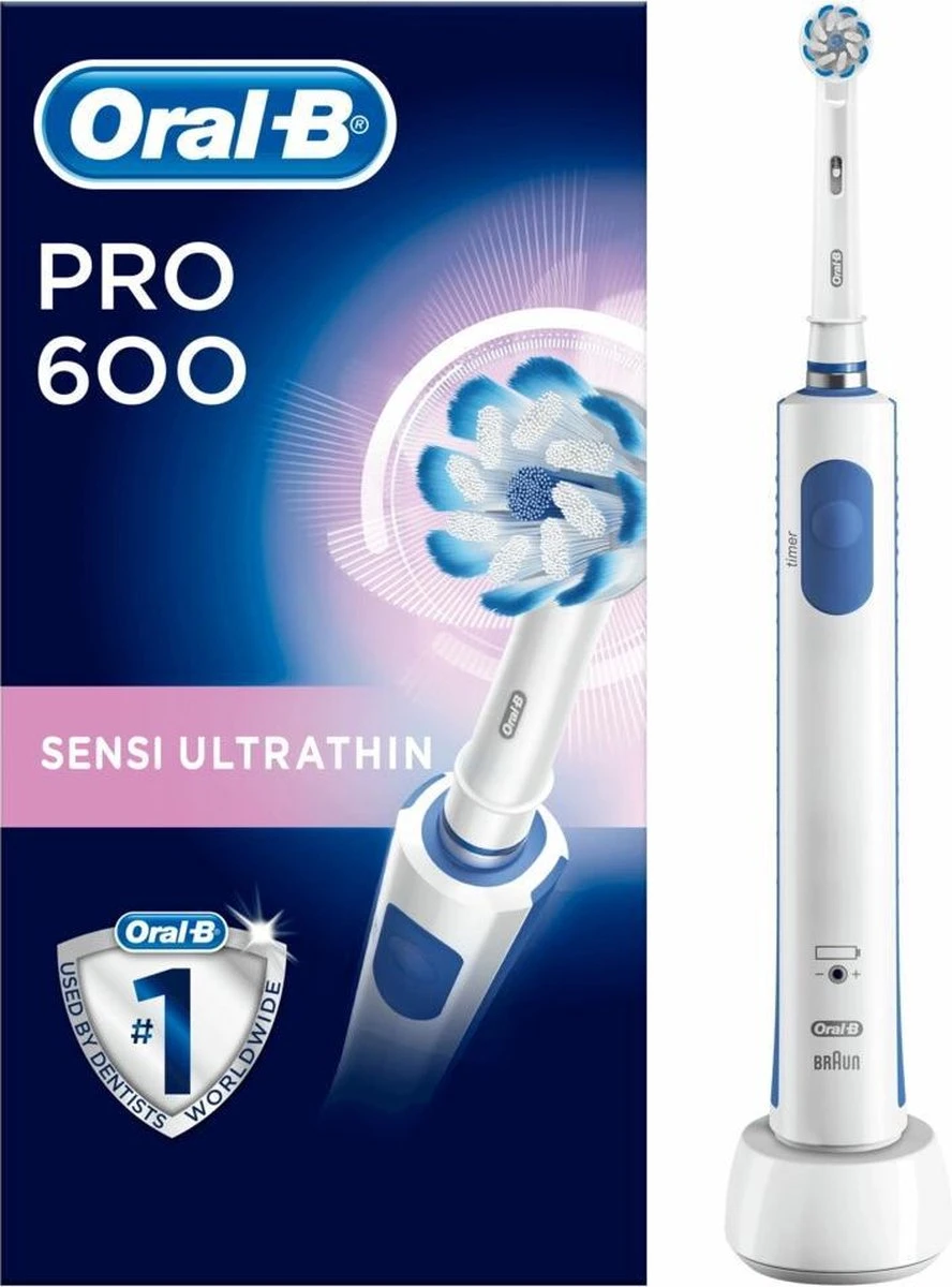 Oral B Oral-B PRO Pro 600 - Sensi-Clean - Elektrische Tandenborstel - Wit 7 Oral B Oral-B PRO Pro 600 - Sensi-Clean - Elektrische Tandenborstel - Wit - Afbeelding 7
