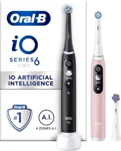Oral B Oral-B IO 6 - Black & Pink - Elektrische Tandenborstels - Ontworpen Door Braun