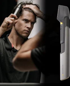 Alternative view of Mediashop Micro Touch Titanium Trim - Tondeuse Met Roestvrijstalen Mesjes - Knippen, Trimmen & Stijlen - Haar-, Gezichts- En Lichaamstrimmer - 5 Opzetstukken - Tondeuse - Aanbevolen Door Dominic Thiem