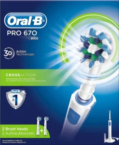 Oral B Oral-B PRO 670 CrossAction - Elektrische Tandenborstel - Met 2 Opzetborstels