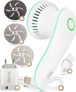 Vibrix® 2.0 Set Elektrische Eelt Verwijderaar Met Stofzuigsysteem - Krachtigste Motor Op De Markt - USB Oplaadbaar - Voetvijl